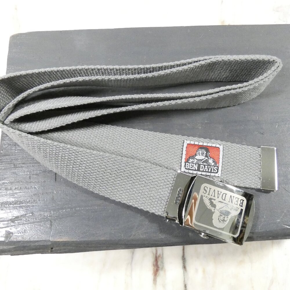 Ben Davis Belt Gray Web 47" at longest point. - Picture 2 of 5